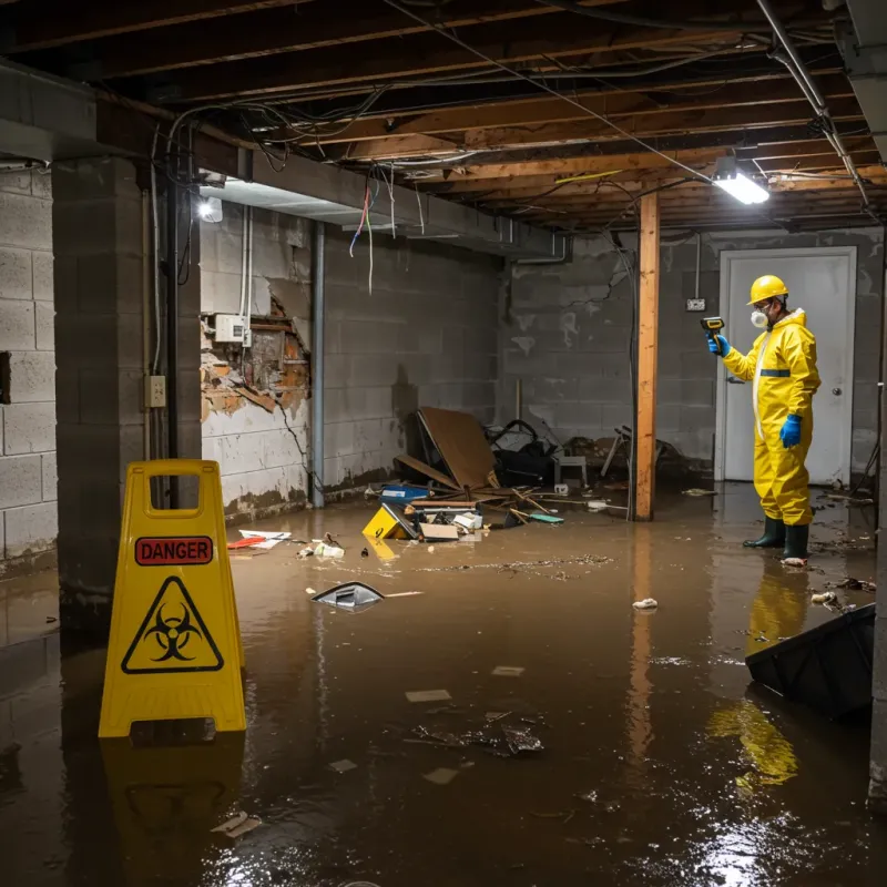 Flooded Basement Electrical Hazard in Shelby County, IN Property