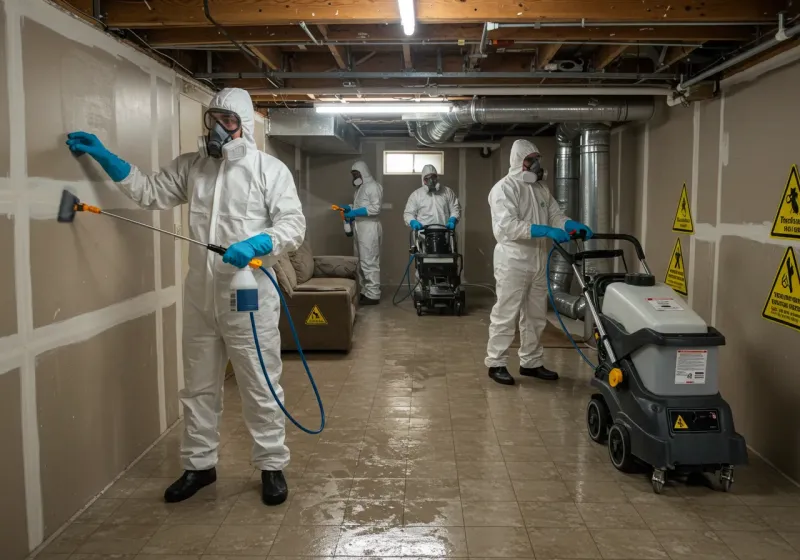 Basement Moisture Removal and Structural Drying process in Shelby County, IN